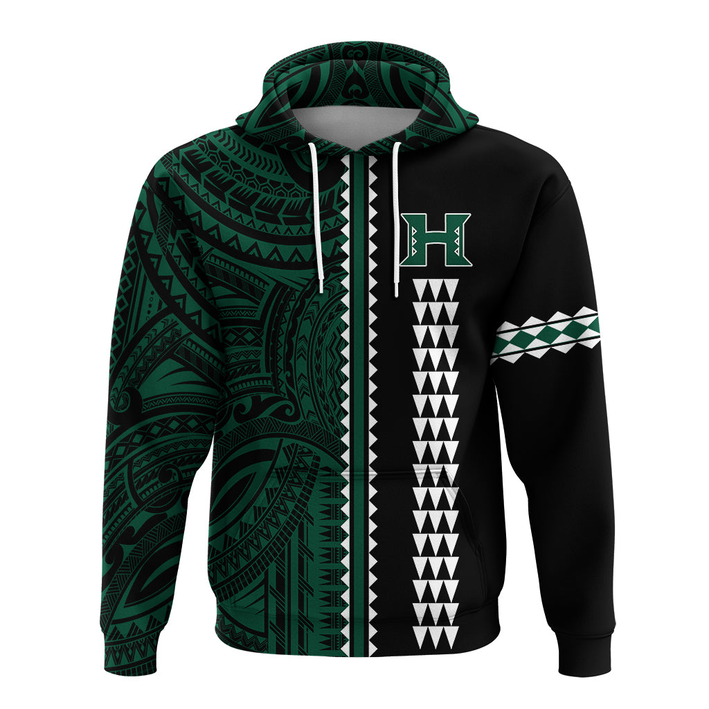 Hawaii Kakau Warrior Football Hoodie Rainbow LT12 - Polynesian Pride