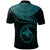 Papua New Guinea Polynesian Polo Shirt Papua New Guinea Waves (Turquoise) - Polynesian Pride