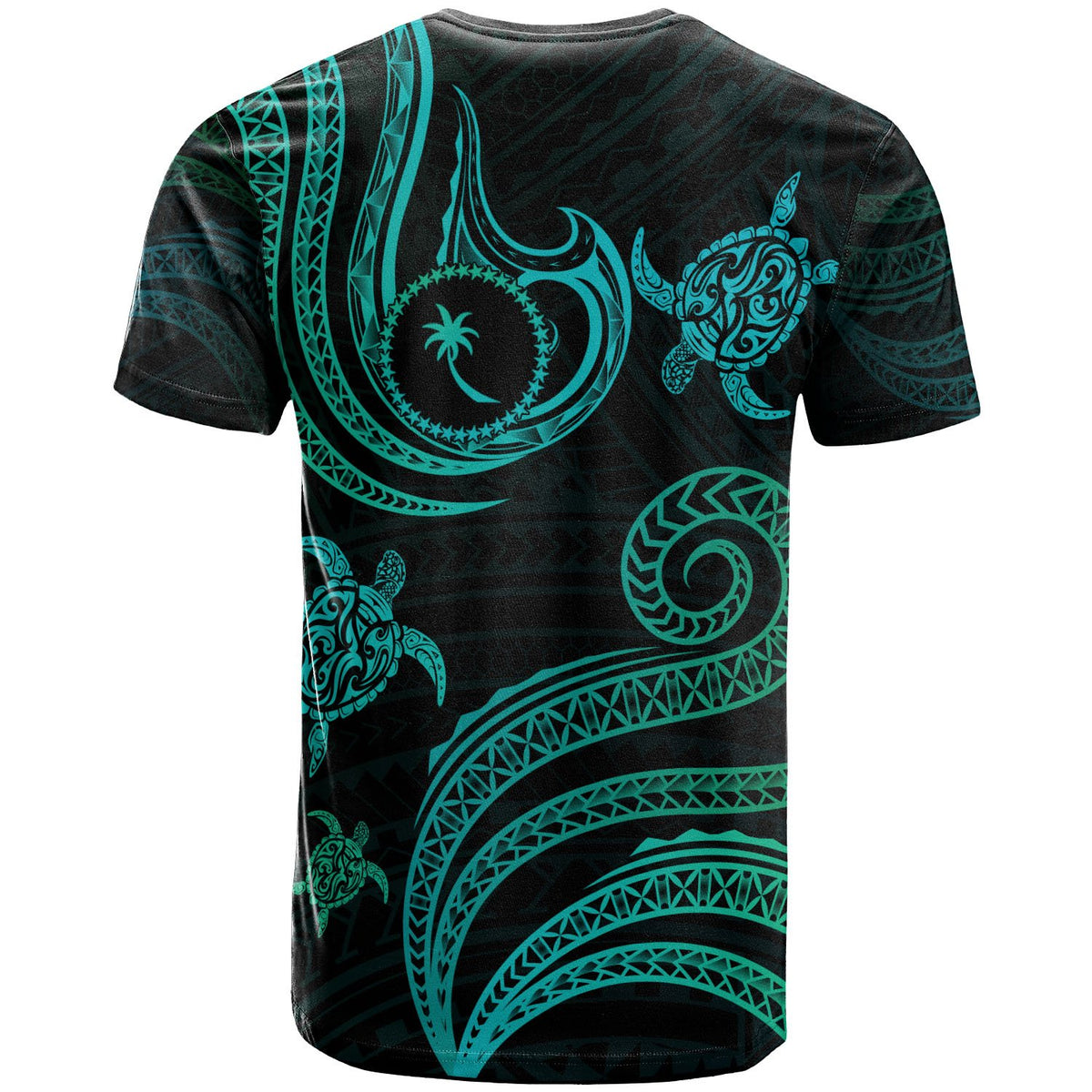 Chuuk T Shirt Polynesian Turtle With Pattern - Polynesian Pride