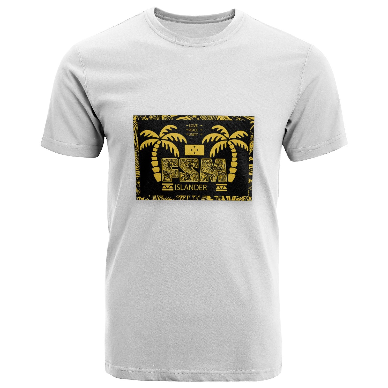 Federated States of Micronesia T Shirt Coconut Tree Ver 02 Unisex White - Polynesian Pride