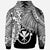 Polynesian Hawaii Custom Hoodie Tribal Wave Tattoo White - Polynesian Pride