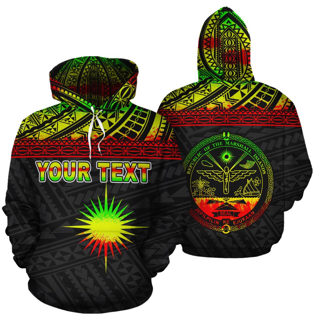 Marshall Islands Polynesian Custom Hoodie Reggae Unisex Reggae - Polynesian Pride