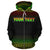 Fiji Polynesian Tapa Custom Zip up Hoodie Reggae Frog - Polynesian Pride