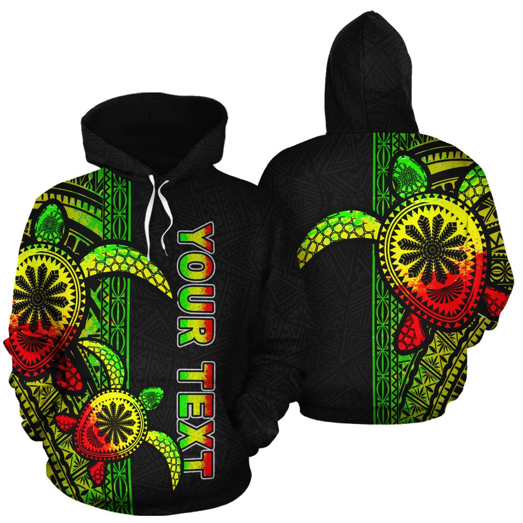 Turtle Polynesian Custom Hoodie Reggae Line Unisex Reggae - Polynesian Pride