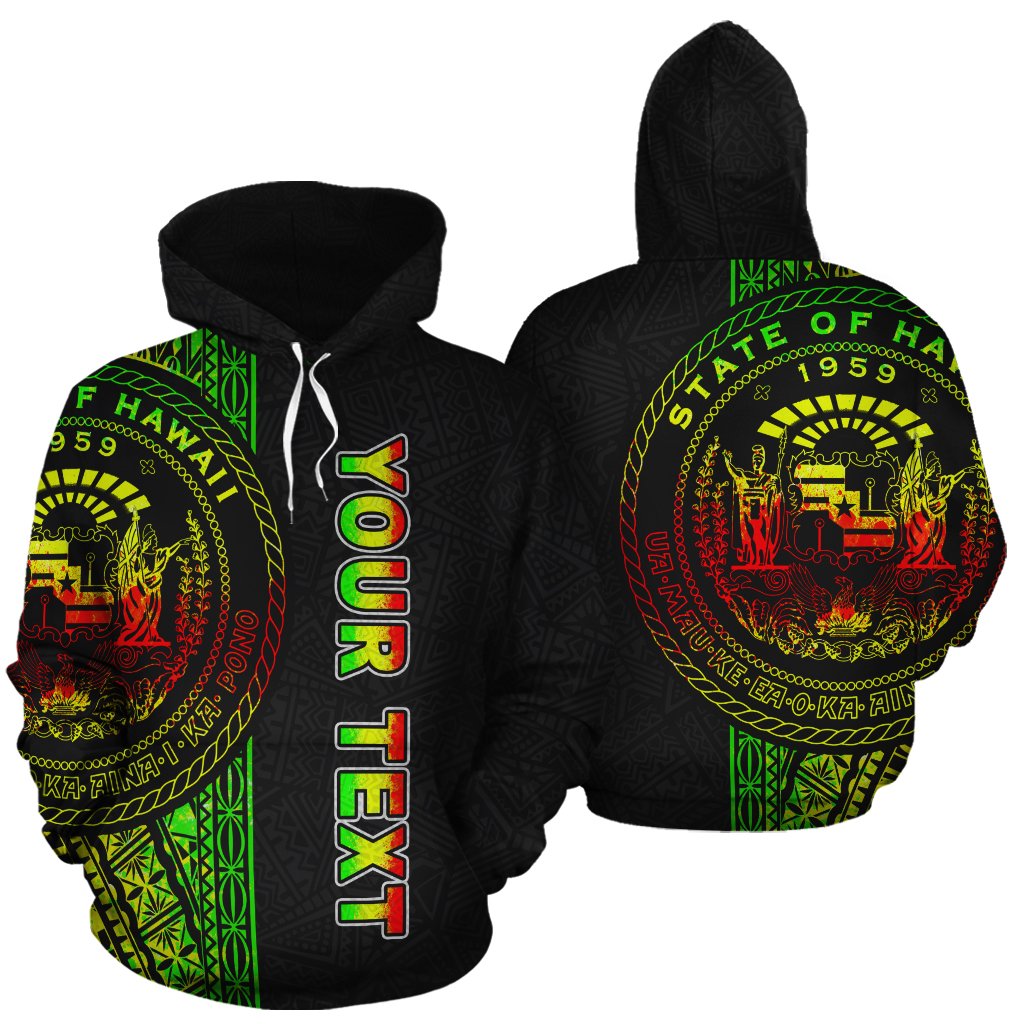 Polynesian Hawaii Custom Hoodie Reggae Line Unisex Reggae - Polynesian Pride