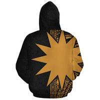 Nauru Polynesian Custom Hoodie Gold Line - Polynesian Pride