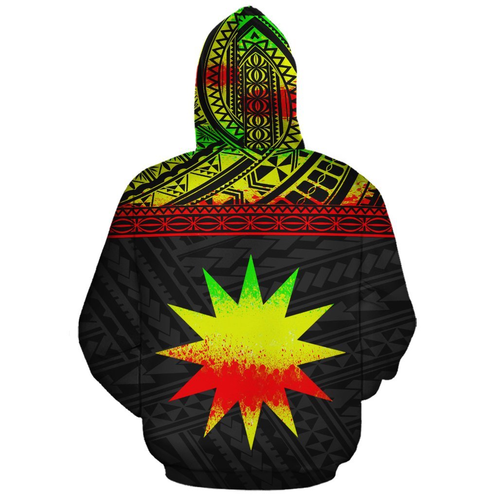 Nauru Polynesian Custom Zip up Hoodie Reggae - Polynesian Pride