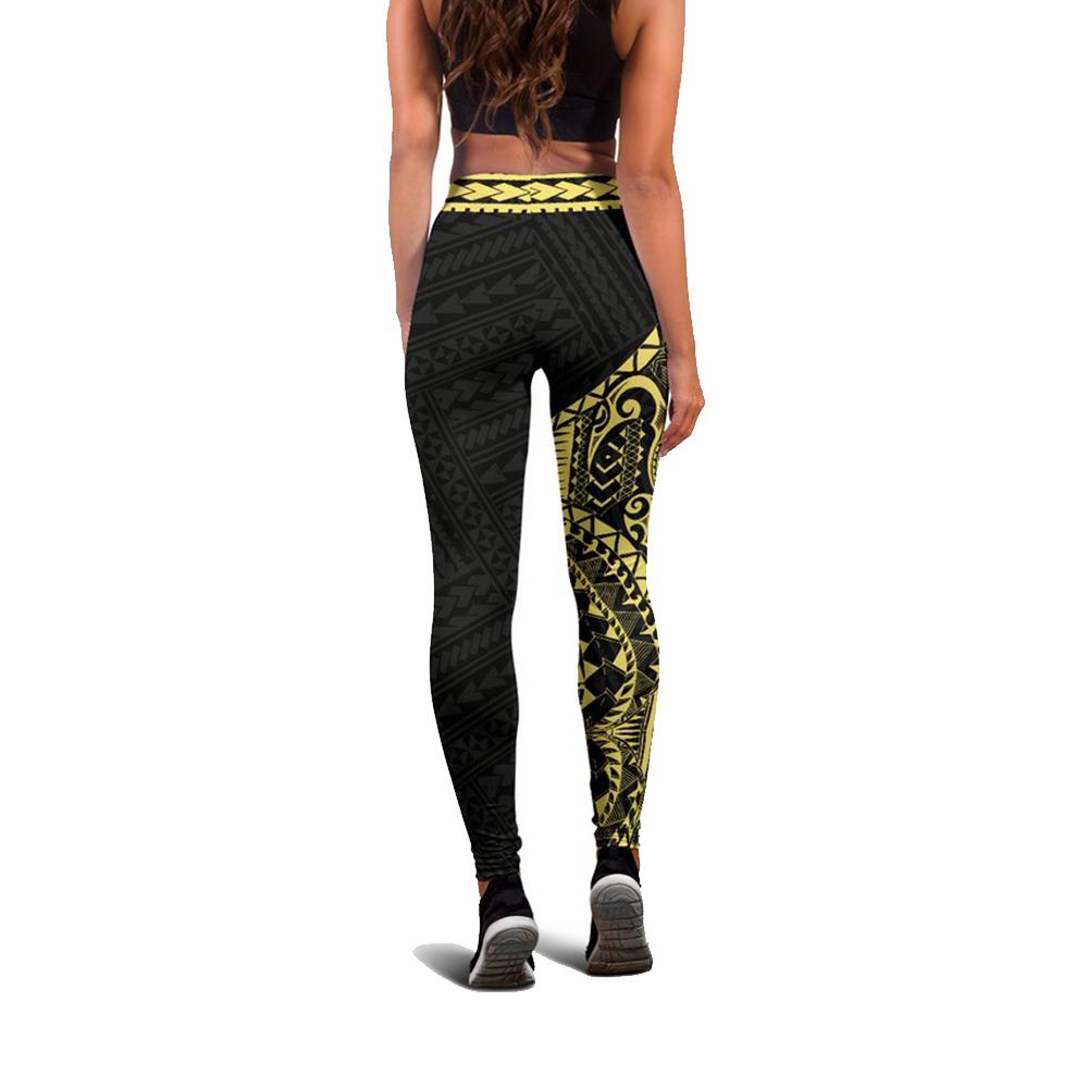 Samoa Polynesian 1st Leggings (Gold) A6 - Polynesian Pride