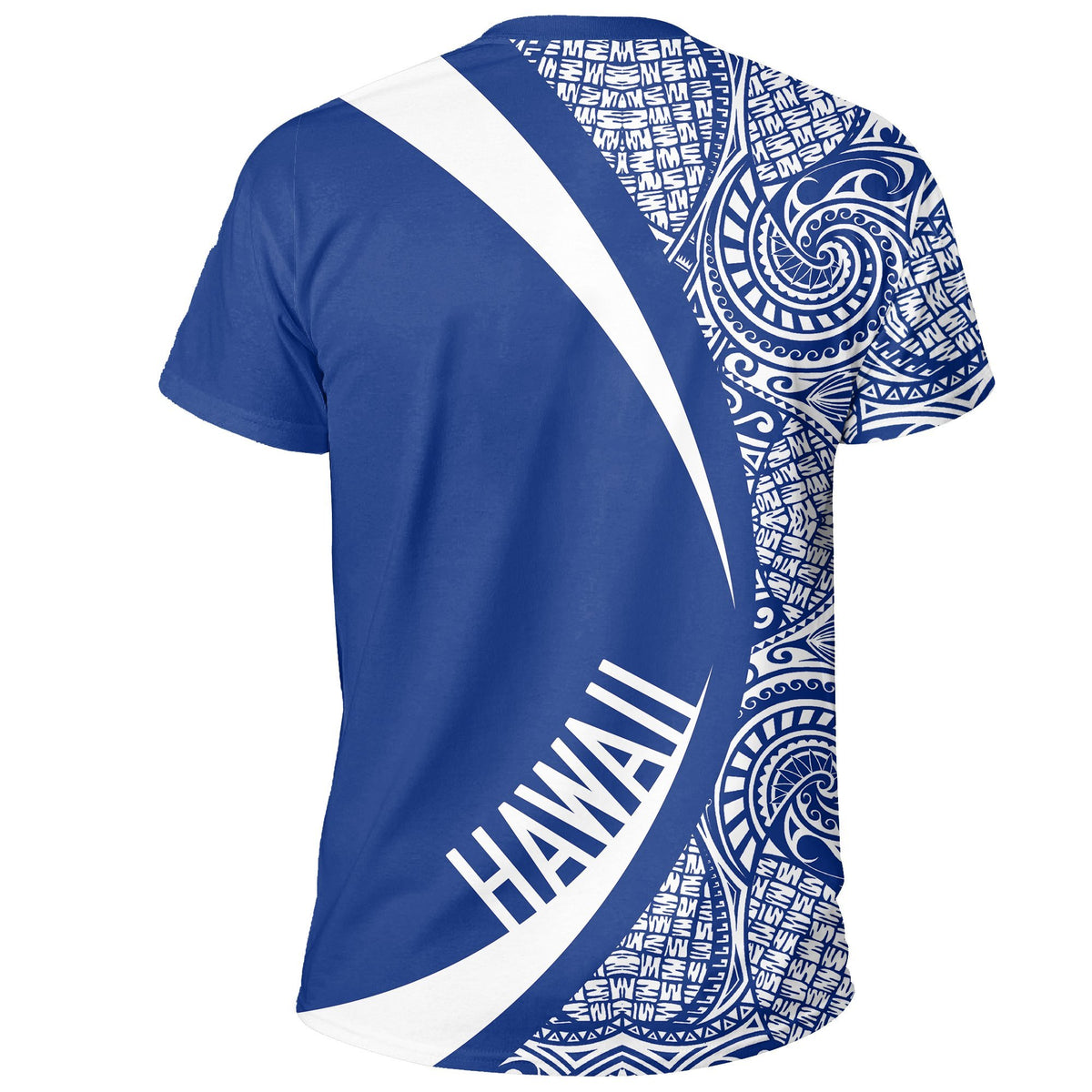 Hawaii Turtle Map Polynesian T-shirt - Blue - Circle Style - Polynesian Pride