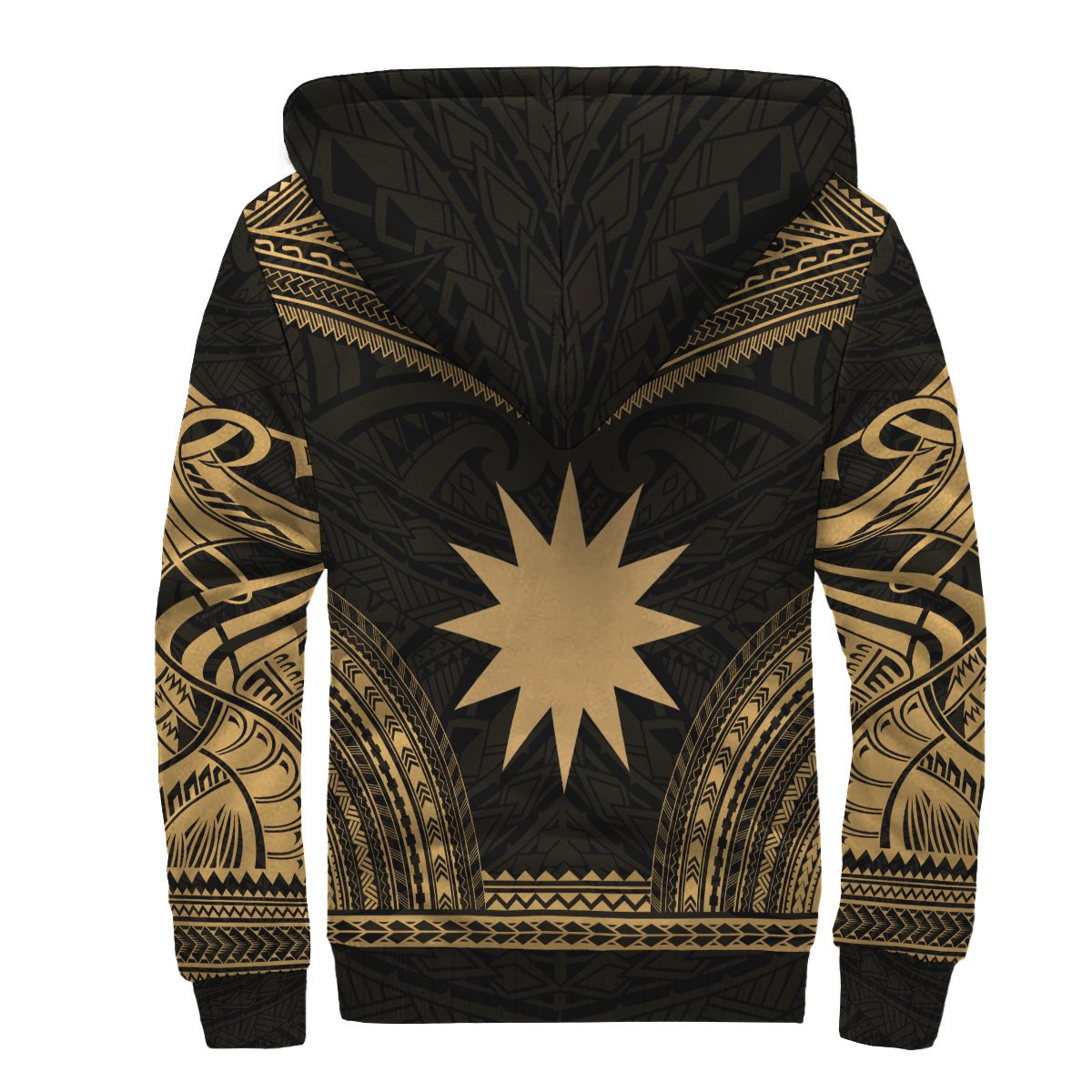 Nauru Sherpa Hoodie - Polynesian Chief Gold Version - Polynesian Pride