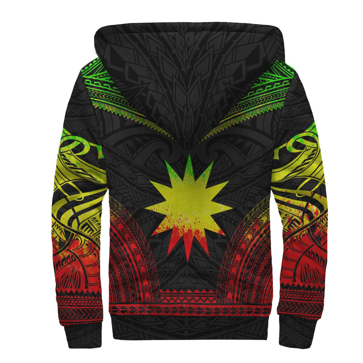 Nauru Sherpa Hoodie - Polynesian Chief Reggae Version - Polynesian Pride