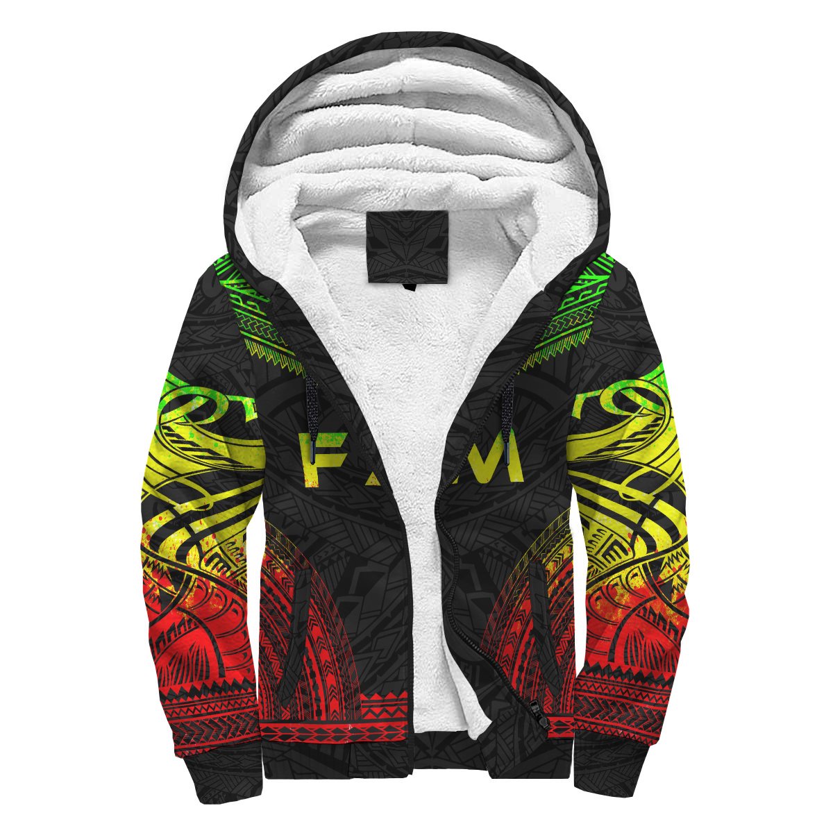 Federated States of Micronesia Sherpa Hoodie - Polynesian Chief Reggae Version Reggae - Polynesian Pride