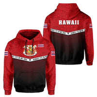 Hawaii Polynesian Hoodie Red Mix Style Unisex Red - Polynesian Pride