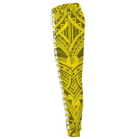 Hawaii Kanaka Map Yellow Kakau Joggers - Polynesian Pride