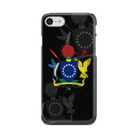 Cook Islands Phone Case - Coat Of Arms iPhone 8 Black One Style - Polynesian Pride