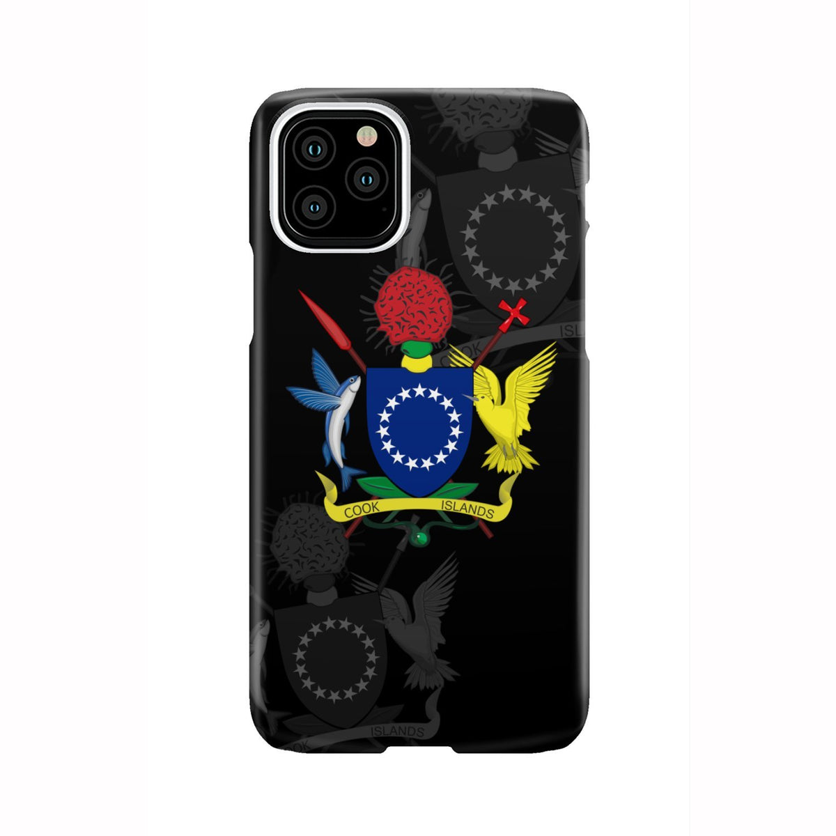 Cook Islands Phone Case - Coat Of Arms iPhone 11 Pro Black One Style - Polynesian Pride