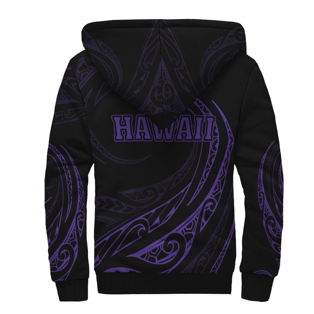 Hawaii Sherpa Hoodie - Frida Style - Purple - Polynesian Pride