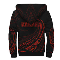 Kanaka Sherpa Hoodie - Frida Style - Red - Polynesian Pride