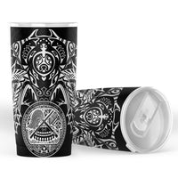 American Samoa Polynesian Tumbler - White - Polynesian Turtle Manta Ray - Polynesian Pride