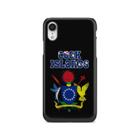 Cook Islands Phone Case - Coat of Arm Name iPhone Xr One Size Black - Polynesian Pride