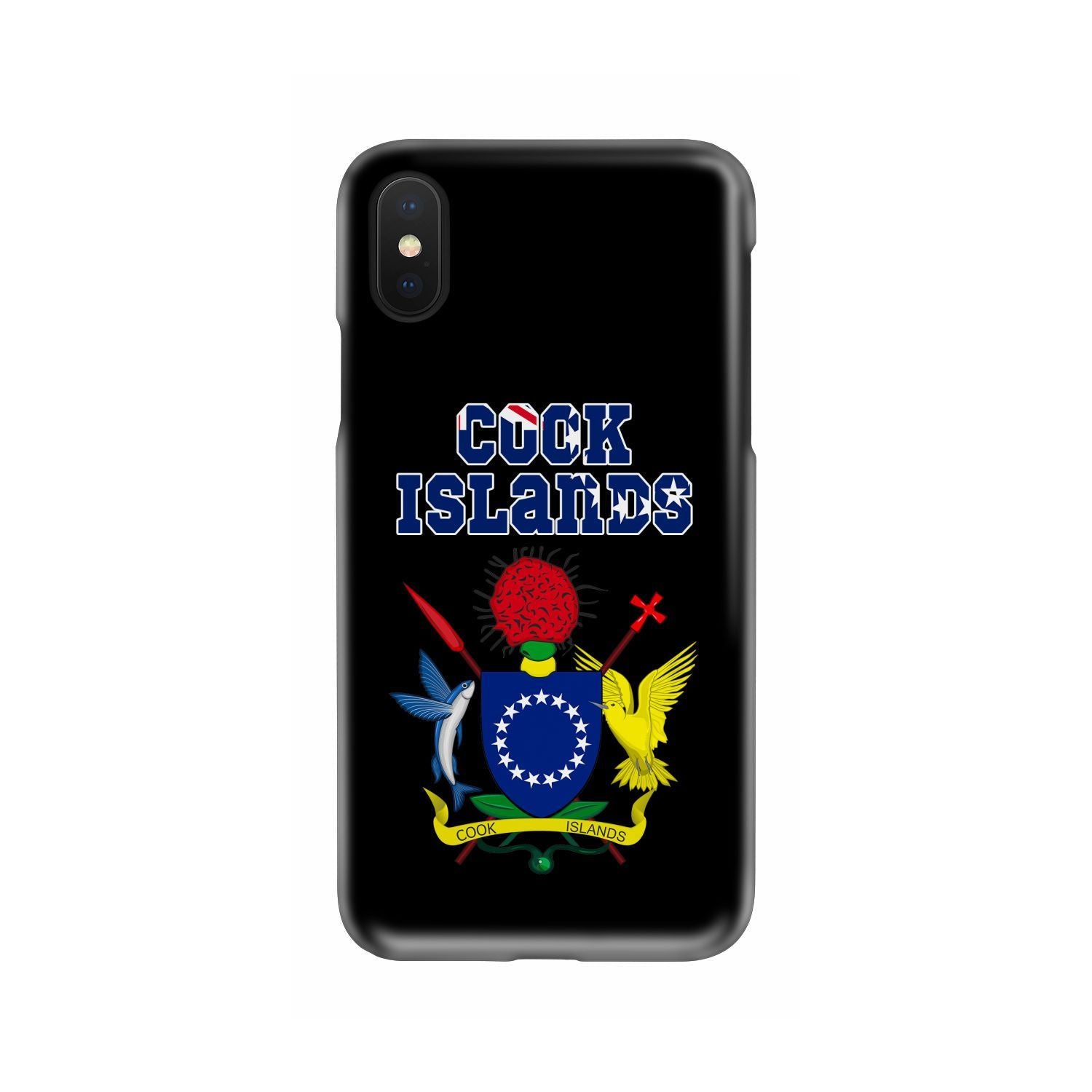 Cook Islands Phone Case - Coat of Arm Name - Polynesian Pride