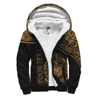 Samoa Personalised Custom Polynesian Sherpa Hoodie - Curve Gold Gold - Polynesian Pride