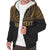 American Samoa Personalised Custom Polynesian Sherpa Hoodie - Horizontal Gold - Polynesian Pride