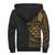 Tahiti (French Polynesia) Polynesian Personalised Custom Sherpa Hoodie - Gold Line - Polynesian Pride