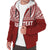 Guam Personalised Custom Polynesian Sherpa Hoodie - Horizontal Red - Polynesian Pride