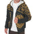 Tahiti (French Polynesia) Polynesian Personalised Custom Sherpa Hoodie - Gold Curve Version - Polynesian Pride