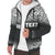 Tonga Polynesian Personalised Custom Sherpa Hoodie - Black Fog - Polynesian Pride