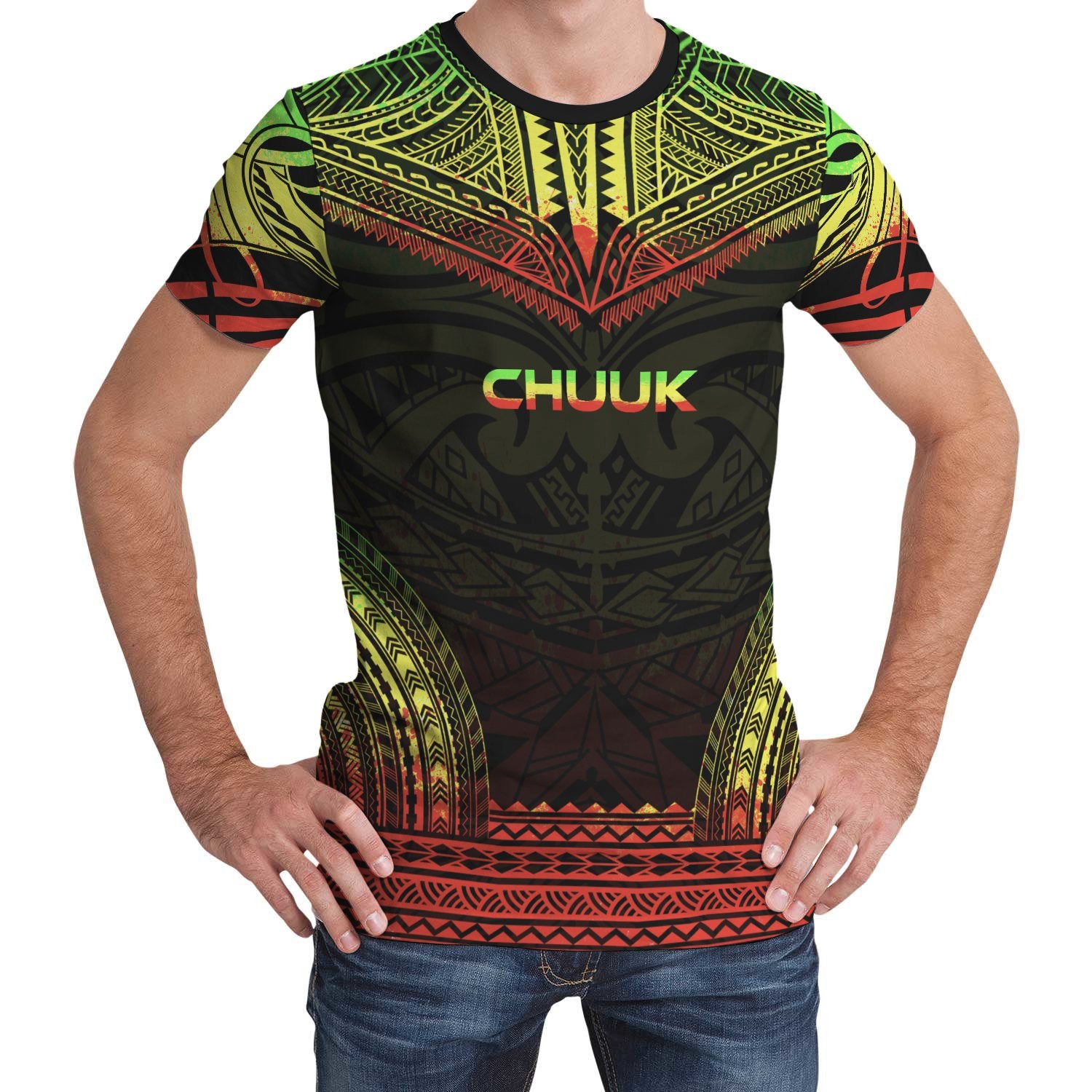 Chuuk T Shirt Chuuk Polynesian Chief Reggae Version Unisex Reggae - Polynesian Pride
