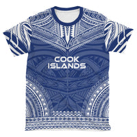 Cook Islands T Shirt Polynesian Polynesian Chief Blue Version - Polynesian Pride