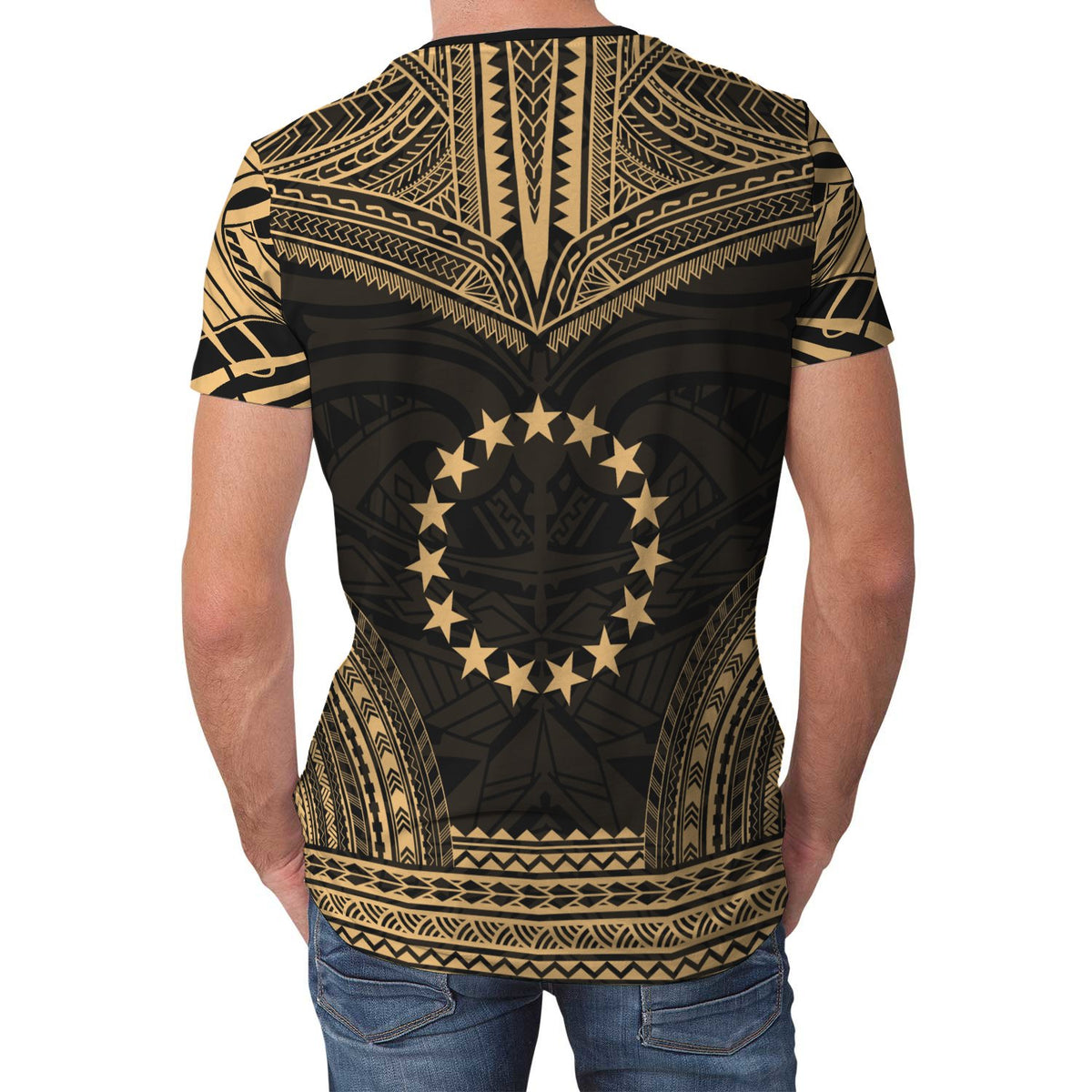 Cook Islands T Shirt Polynesian Polynesian Chief Gold Version - Polynesian Pride