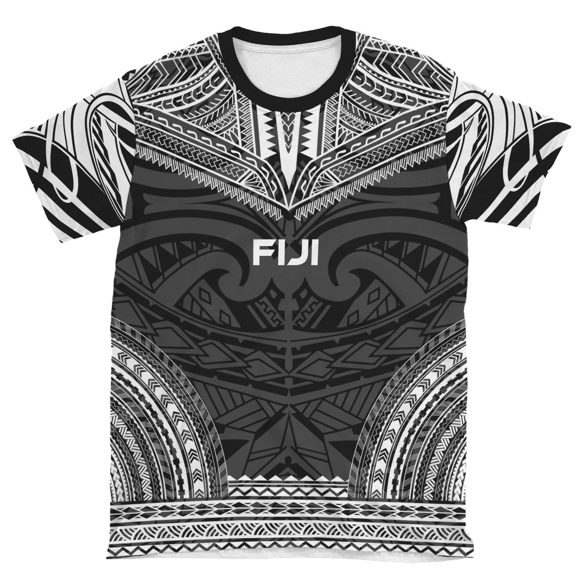 Fiji T Shirt Fijian Polynesian Chief Black Version - Polynesian Pride