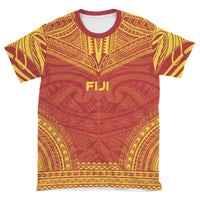 Fiji T Shirt Fijian Polynesian Chief Yellow Red Version - Polynesian Pride