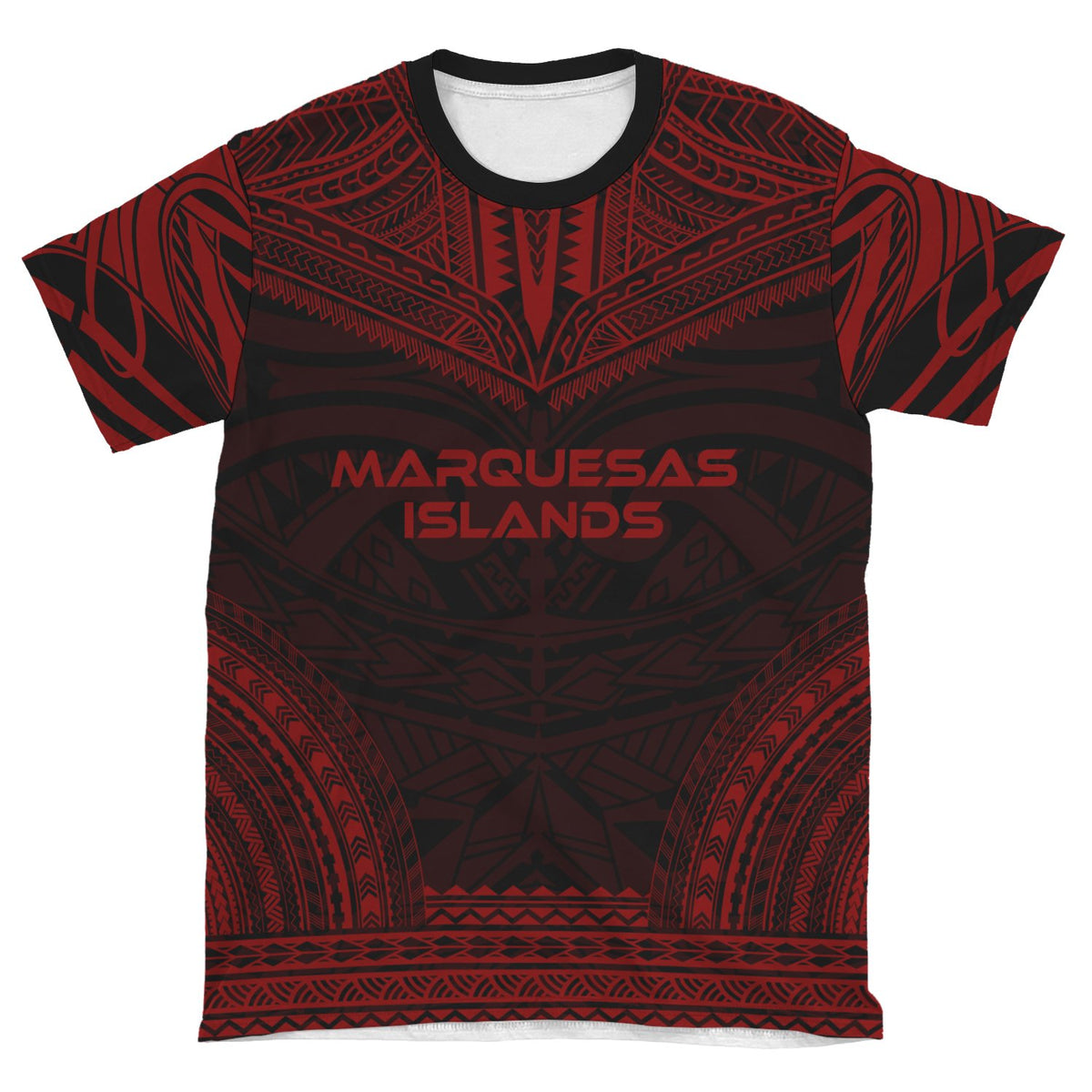 Marquesas Islands Unisex T Shirt Marquesas Islands Polynesian Chief Red Version - Polynesian Pride