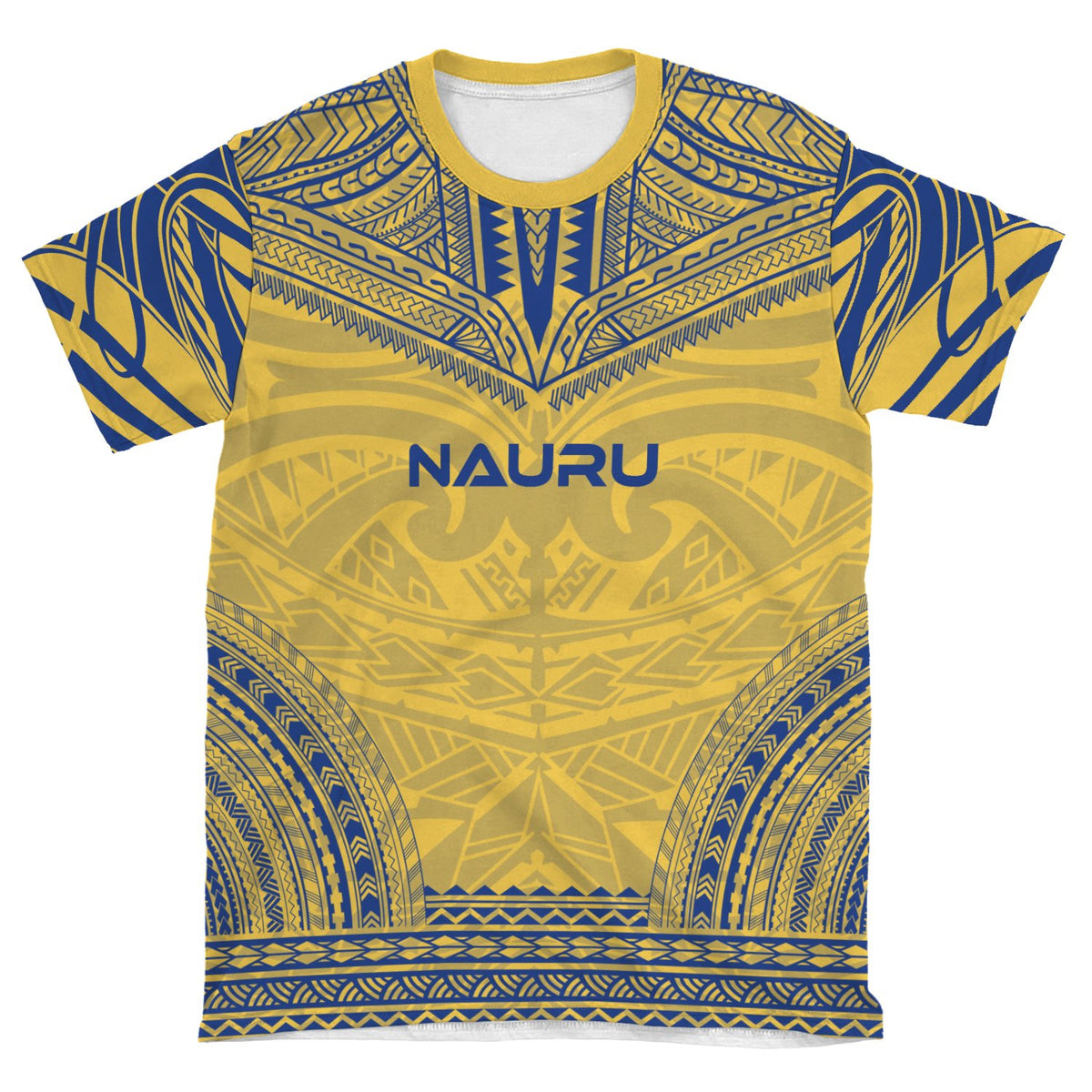 Nauru Unisex T Shirt Nauru Polynesian Chief Yellow Version - Polynesian Pride