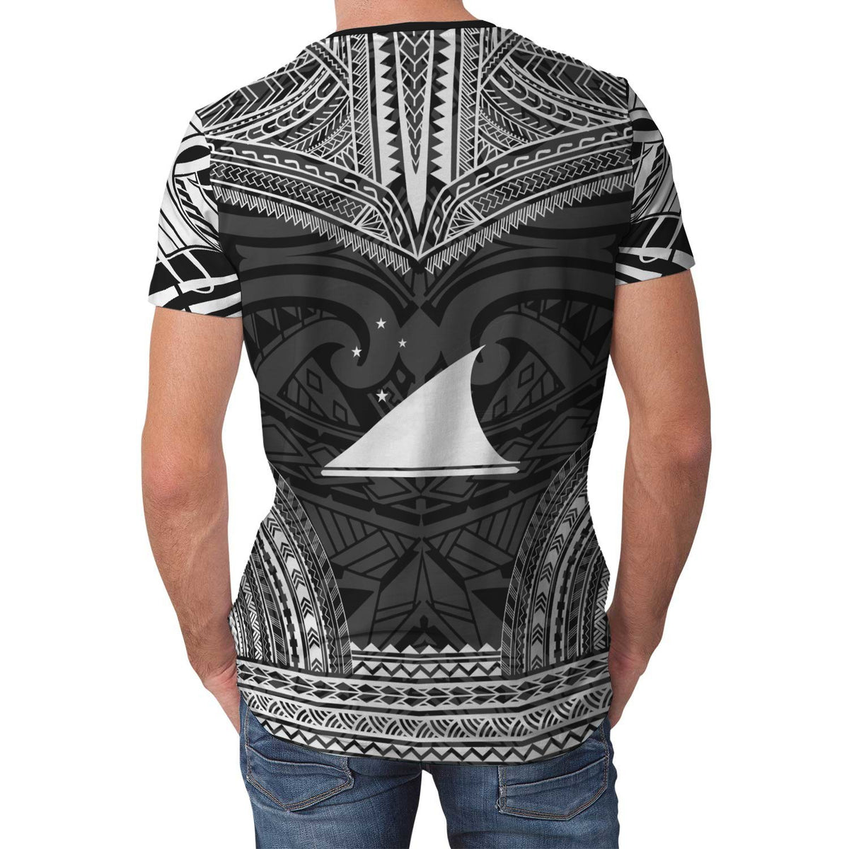 Tokelau T Shirt Tokelauan Polynesian Chief Black Version - Polynesian Pride