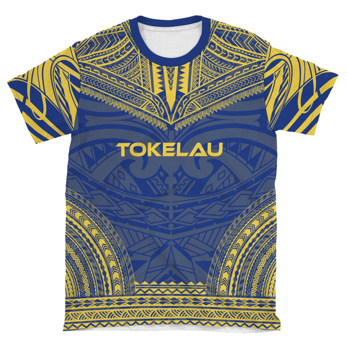 Tokelau T Shirt Tokelauan Polynesian Chief Blue Version - Polynesian Pride