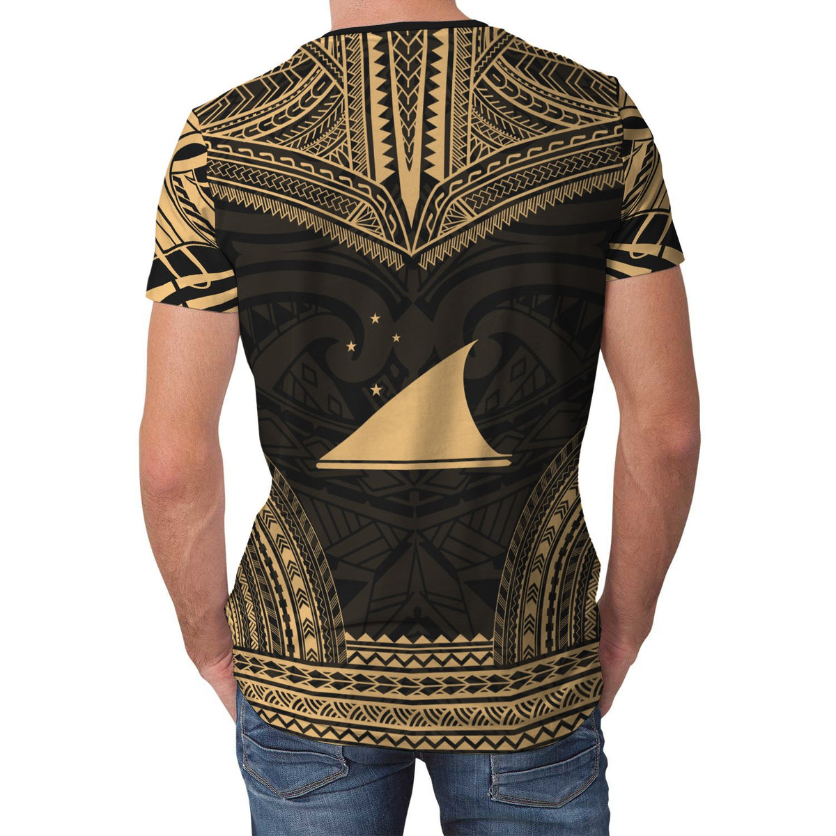 Tokelau T Shirt Tokelauan Polynesian Chief Gold Version - Polynesian Pride