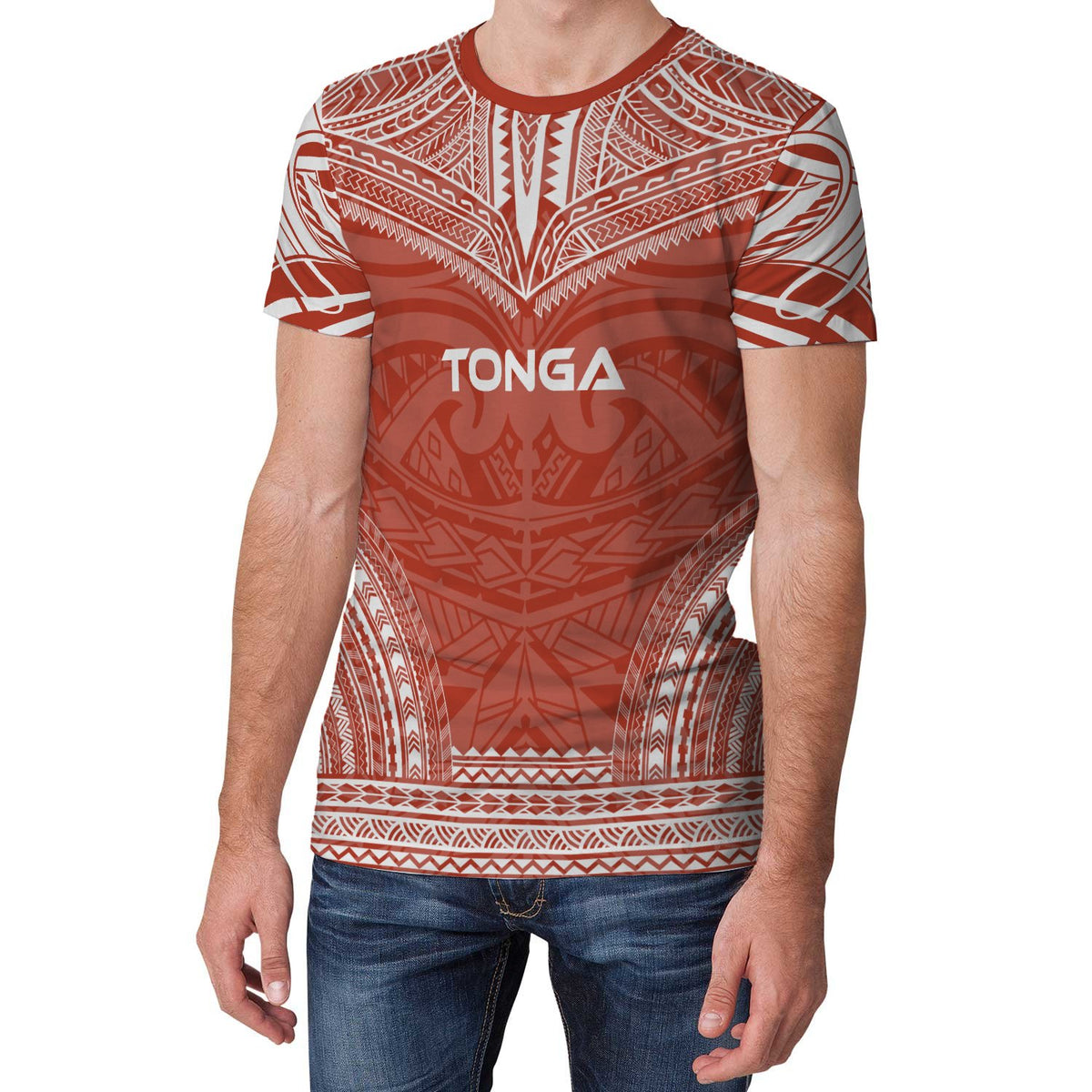 Tonga T Shirt Tonga Polynesian Chief Red Version - Polynesian Pride