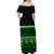 (Custom Personalised) New Zealand Off Shoulder Long Dress Maori Simple Green LT13 - Polynesian Pride