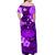 Papua New Guinea Off Shoulder Long Dress Polynesia Raggiana Bird of Paradise Purple LT13 - Polynesian Pride