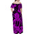 Hawaii Off Shoulder Long Dress Polynesia Purple Octopus LT13 - Polynesian Pride