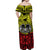 Marquesas Islands Off Shoulder Long Dress Mata Mix Polynesian Pattern LT13 - Polynesian Pride