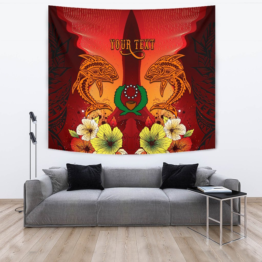 Pohnpei Custom Personalised Tapestries - Tribal Tuna Fish - Polynesian Pride