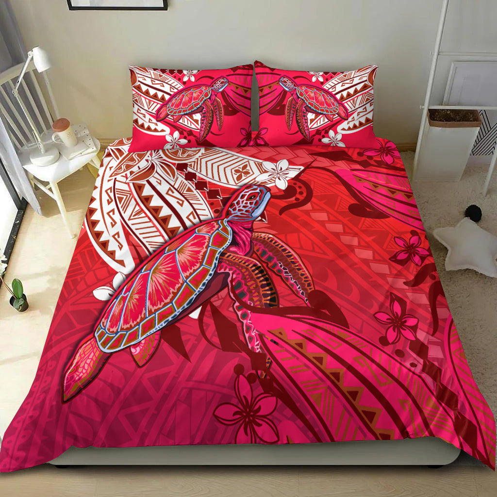 Hawaiian Islands Bedding Set Turtle Mix Hawaii Polynesian Red LT13 - Polynesian Pride