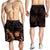 CNMI Polynesian Men's Shorts - Turtle With Blooming Hibiscus Gold - Polynesian Pride