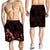 Fiji Polynesian Men's Shorts - Turtle With Blooming Hibiscus Red - Polynesian Pride